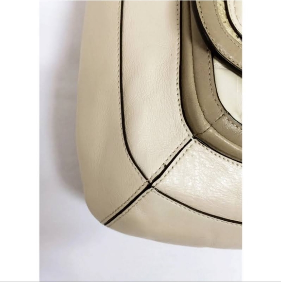 Coach Kristin Spectator Beige Leather/Crocodile Hobo Crossbody Handbag - Picture 5 of 15